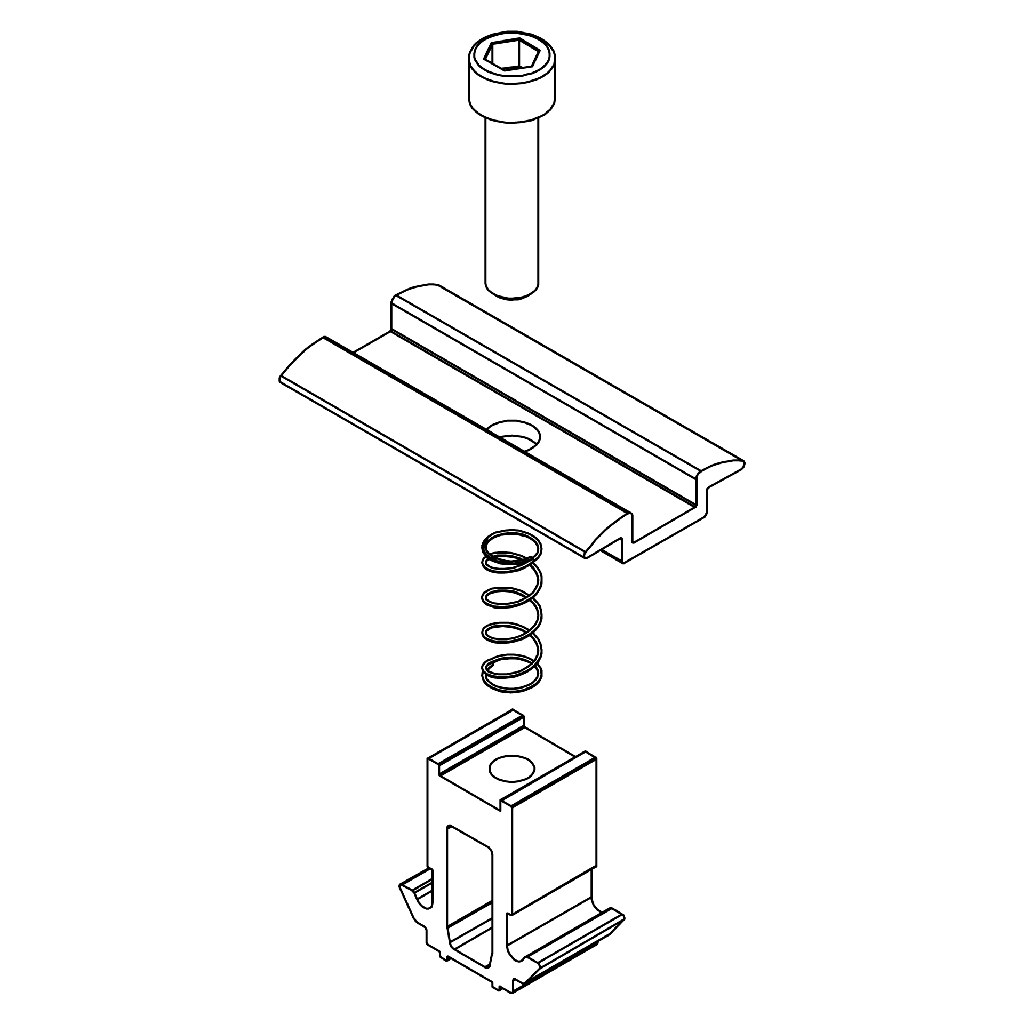 K2 - intermediaire  DomeClamp MC Noir 30 - 50 mm