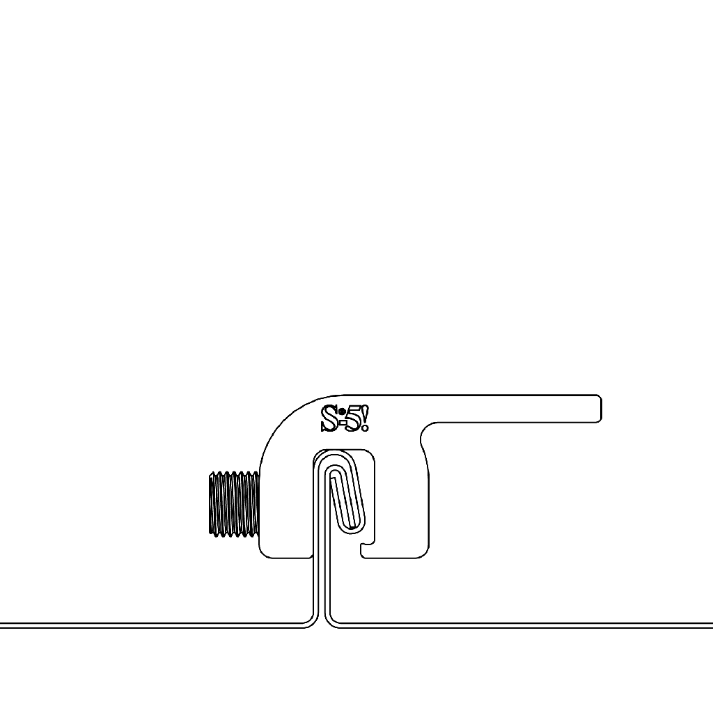 K2 - Agrafe de tôle joint debout double S-5! SeamClamp - (ajouter vis 02/02343/ écrou 02/2345/ inlay 2001640 - ratio 1)