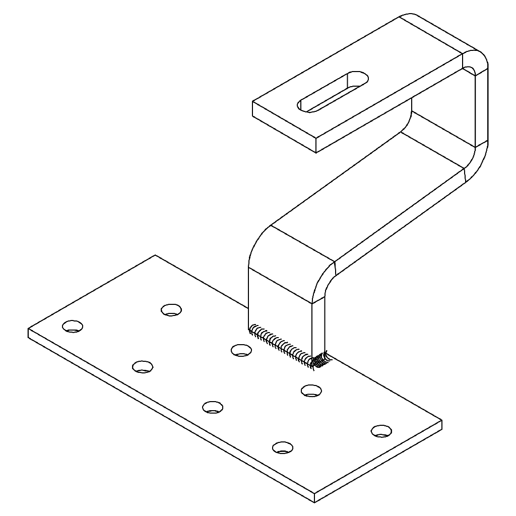 K2 - Crochet de fixation pour tuiles flamandes (Alpin)