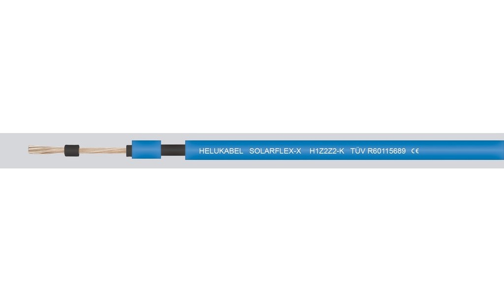 Câble solaire 4mm2, bobine de 100m, BLEU - w