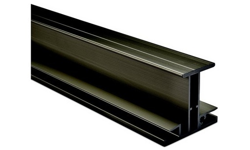 [02-02324] DESTOCKAGE - Creotecc - Profilé horizontal noir AluTec 6000mm, Hauteur 40 mm