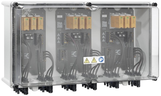 [04-2683190000] DESTOCKAGE - Coffret DC Weidmuller Next 1000 V, 3 MPPT, 3 entrées / 3 sorties par MPPT, Sans porte-fusible, Protection Surtension I et II, Sans interrupteur-sectionneur, WM4 (version SolarEdge) remplacé par 04-289034000